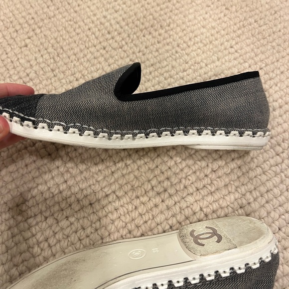 Chanel Navy Fabric Mocassin Loafer - Picture 9 of 9